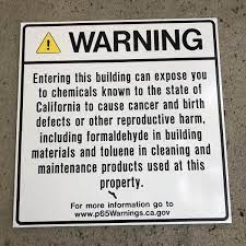 1 > * a prop 65 warning. Viewpoint California Wants You To Know California Is Toxic San Francisco Business Times