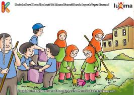 Kartun tugasan kebersihan dan keceriaan kelas. Pin Di Baca Buku Anak Online