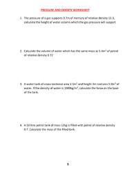Calculate density calculate mass calculate volume. Density And Pressure Worksheet With Answers Teaching Resources