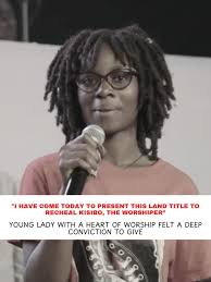 Heart of Worship: Recheal Kisibo's Land Title Presentation