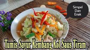 3 sendok makan saus tiram. Resep Tumis Sayur Kembang Kol Saus Tiram Youtube