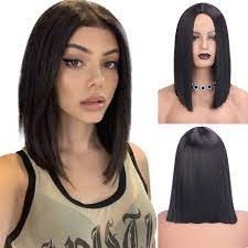 A classic on the lookout design that caters to diamonds, squares and medium length black hair. Medium Length Synthetic Wigs Promotions