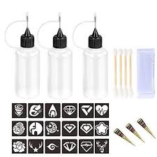 Henna tattoo designs last for a couple of weeks. Comdoit Henna Tattoo Kit Applicator Bottles Temporary Tattoos Body Art Ninthavenue Europe