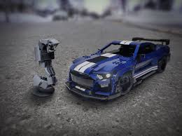 Fan Built Lego 2020 Ford Mustang Shelby Gt500 Captures The Look Of The Real Deal Lego Cars Lego Wheels Shelby Gt500