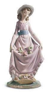 $199.98 lladro ingenue woman figurine #5487 brand nib flower elegant lady save$$ f/sh. Lladro 5027 Flowers In The Basket Pricing And Reference Guide