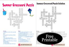 Check spelling or type a new query. 4 Free Printable Summer Crossword Puzzles