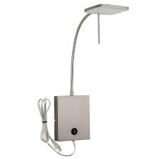 Co Z Modern Wall Lamp Plug In Led Bedside Wall Sconce Adjustable With Nickel Finish 23 Silver Corded Wall Mount Light For Bedroom Bedside Bed Reading Living Room Hotel Amazon Com