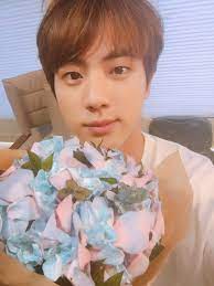 Seokjin bts, standing man in black and gray floral shirt, png. Trashcan Namjin Flower Shop Au Introduction Kim Seokjin