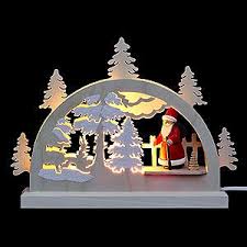 Mini Led Lightarch Santa In Forest 23 15 4 5 Cm 9 6 2in By Michael Muller German Christmas Decorations Christmas Decorations Chrismas Decorations