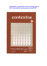 Check spelling or type a new query. Pdf Significado Y Puntuacion Espana Y La Otan En Contextos 9 Pags 35 47 Universidad De Leon Santiago Alcoba Rueda Academia Edu