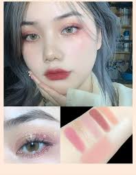 7 Color Eyeshadow Tangram Fun Eyeshadow Tray Gray Pink Earth Blush  Highlight a Niche Brand