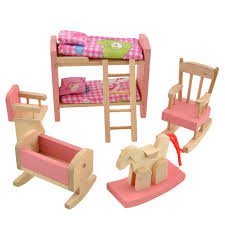Wooden Doll Bunk Bed Sets Furniture Dollhouse Miniature For Kids Child Play Toy Educational Toy Wooden Toys Baby Birthday Gifts Dollhouse Furniture Miniature Furniture Dollhousedoll Bunk Bed Aliexpress