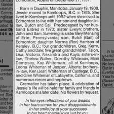 Obituary for Jessie