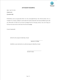Sample affidavit form in the pdf format. Sworn Affidavit Template