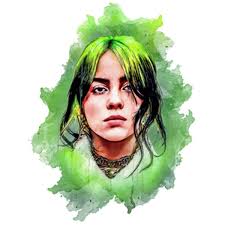 Billie Eilish Watercolor Print Poster Digital Download Gift Etsy Billie Eilish Billie Celebrity Drawings