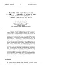 Check spelling or type a new query. Pdf Meaning And Significance Of Fasting In Comparative Perspective A Study With Special Reference To Judaism Christianity And Islam Muhammad Akram Academia Edu