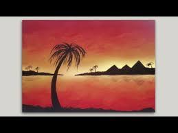 Check spelling or type a new query. Acrylic Painting How To Paint Pyramids At Sunset Landscape Silhouette Painting On Canvas Youtube