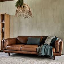 Canapé 2 places contemporain en cuir marron. Canape En Cuir Toute Taille Droit Angle Ou Convertible Alinea
