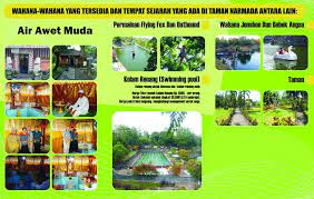 Kamu akan dibebankan biaya tiket masuk untuk masuk ke beragam atraksi di dalamnya. Brosur Taman Narmada Taman Narmada Narmada Park Facebook
