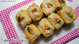Resep dan cara membuat bakso aci kuah. Resep Tahu Isi Baso Youtube