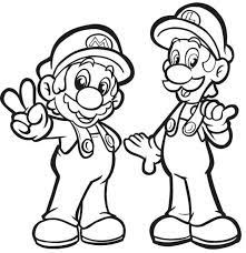 Mario With Luigi Coloring Pages Super Mario Coloring Pages Super Mario Bros Party Mario Coloring Pages