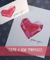 The seven wonders of the ancient world were those recognized as superior sculptural and architectural achievements. You Re A Gem Free Valentine S Watercolor Printables Persia Lou