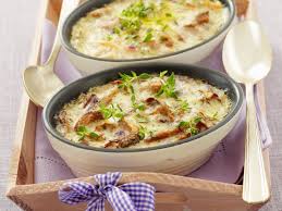 Gratin Mit Pfifferlingen Schinken Und Bechamelsoss Rezept Rezepte Essen Rezepte Essen Ideen
