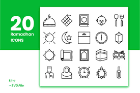 Ramadhan Icons Pack Graphic By Masyafi Creative Studio Creative Fabrica