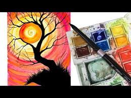 With your large flat brush. Tagged Sunset The Art Sherpa