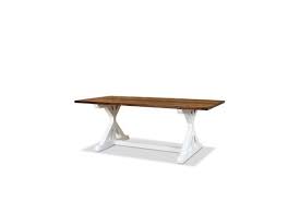 These Tables Feature A More Classic Look With Their Solid Wood Top And Angled Wood Base By Giving You The Choice Of Either A Painted Trestle Table Table Wood