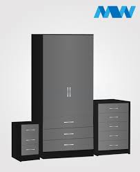 Keep it sleek and simple with our oak wardrobe ledger. Home 3 Piece 2 Door Wardrobe Bedroom Furniture Set The Magic Woods