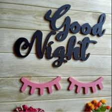 Khususnya bagi anda yang masih menyandang status mahasiswa atau pelajar. Hiasan Dinding Kamar Tidur Good Night Huruf Tulisan Kayu Timbul Shopee Indonesia