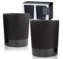 Viski Harrison Tumblers, Rocks Glass, Matte Black Stoneware Lowball  Glasses, Dishwasher Safe Ceramic Design, 8.5 Oz Set of 2
