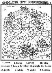 English Worksheet Color By Number Coloring Pages Color By Numbers English Alphabets With Pictures