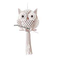This owl is so delicate and lovely! Owls Dream Catchers Cotton Macrame Wall Hanging Macrame Decor Artificial Eye Owl Tapestry Hand Woven Material Home Wall Decor Buy Tapestry Wall Hanging Owl Decor Owl Tapestry Product On Alibaba Com
