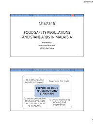 If said product is a product of malaysia, the name and address of the manufacturer/packer/ owner of rights of the manufacture must be included. Htf211 Ch8 Food Safety Regulations And Standards In Malaysia Pdf Food Safety Hazard Analysis And Critical Control Points