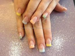 In addition, it allows you to to create a acrylic nails pastel colors. Eye Candy Nails Training Acrylic Nails With Pastel Coloured Tips By Nicola Senior On 22 August 2014 At 08 40