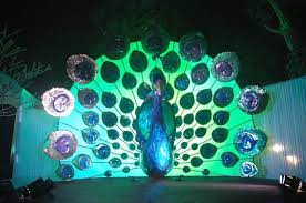 A peacock wedding theme begins with a vibrant wedding color palette and includes lavish elements that together the obvious color scheme with a peacock wedding theme is blue, green, and gold. Top Wedding Themes Indian Wedding Theme Decorations Indian Wedding Theme Stage Decorations Backdrop Decorations