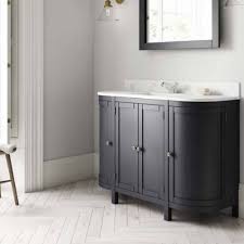 Traditional Bathroom Vanity Unit Etienne 1200mm Curved Bathroom Vanity