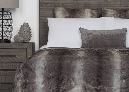 Seller fur accents lines the faux wolf fur with an ultra suede backing. Haven Faux Fur Bedspread Qn Grey Wolf Urban Barn