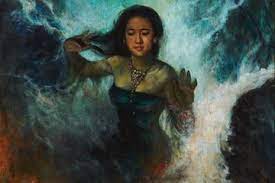 Salah satu lukisan nyi roro kidul yang berada di hotel samudra beach di kota sukabumi, berada di kamar nomor 308. Basoeki Abdullah Menyirat Nilai Budaya Dan Kemanusiaan Dalam Lukisan Semua Halaman National Geographic