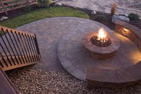 Selbst Gepflasterte Terrasse Fire Pit Backyard Outdoor Fire Concrete Patio Designs