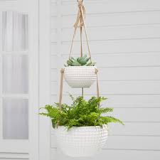 We hope this information is helpful. Better Homes Gardens Dots Two Tier Hanging Planter In White Walmart Com Walmart Com