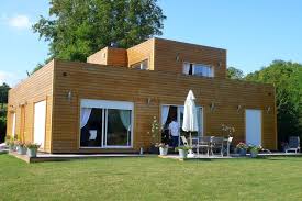 Maison Bois Cubique Toit Terrasse Maisonbois Poirot Constructions Bois Maison En Kit Maison Bois Maison Prefabriquee