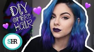 How To Diy Ombre Hair In Blue Purple Diy Ombre Hair Ombre Hair Tutorial Hair Dye Tutorial