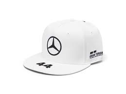 Casquette Blanche A Visiere Plate Lewis Hamilton Amg F1 2019