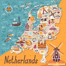 La embajada y los consulados de los países bajos en españa, están aquí, para todos los neerlandeses que quieran vivir, trabajar, viajar o hacer negocios en españa. Mapa De Paises Bajos Politico Fisico Descargar E Imprimir 2021