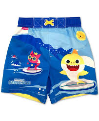 Kept singing the baby shark song and wiggly the little tail!! Dreamwave Toddler Boys Baby Shark Swim Trunks Reviews Swimwear Kids Macy S