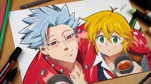 The seven deadly sins were first compiled by pope gregory i around the year 600. Drawing Meliodas And Ban From The Seven Deadly Sins Youtube