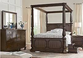 Wentworth Tobacco 6 Pc King Canopy Bedroom King Size Bedroom Furniture Sets Bedroom Sets Queen Bedroom Sets Furniture Queen